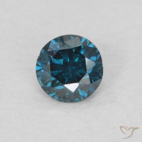 0.05ct Natural Azul Diamante, Redondo, VS