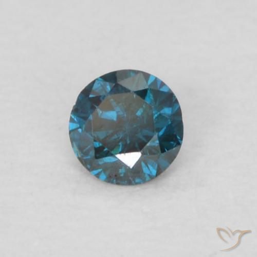 Diamante Azul natural de 0.05 ct, Redondo, VS