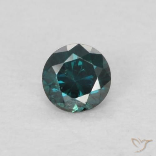 0.04ct Natural Azul Diamante, Redondo, VS