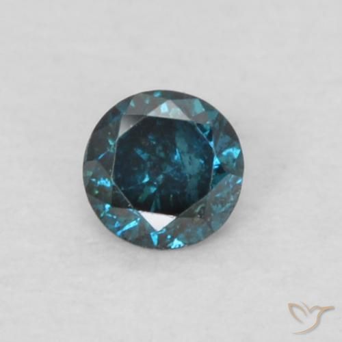 0.06ct Natural Azul Diamante, Redondo, VS
