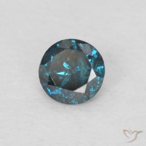 Diamante Azul natural de 0.06 ct, Redondo, VS