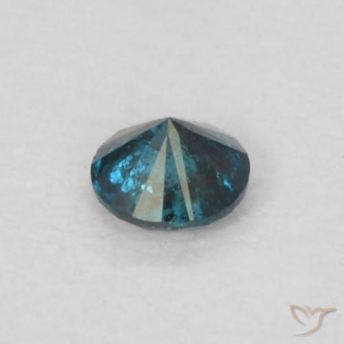 Diamante Azul natural de 0.06 ct, Redondo, VS
