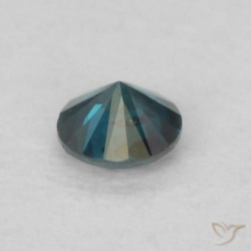 Diamante Azul natural de 0.06 ct, Redondo, VS