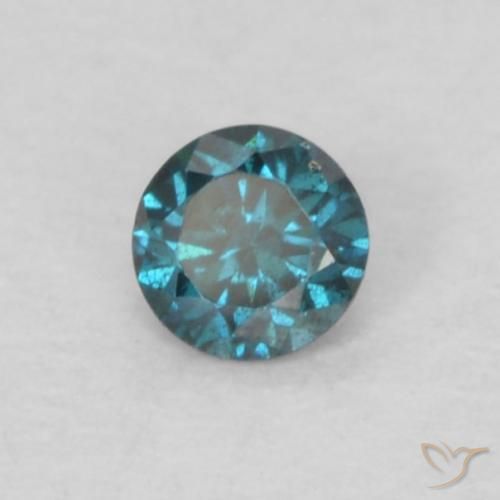 Diamante Azul natural de 0.05 ct, Redondo, VS