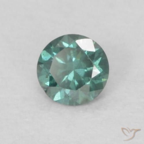 Diamante Verde natural de 0.06 ct, Redondo, VS