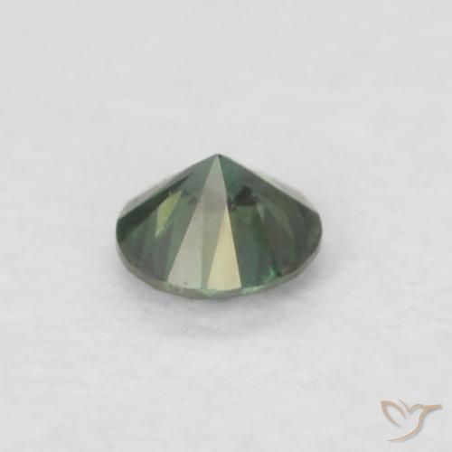 Diamante Verde natural de 0.05 ct, Redondo, VS