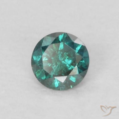 Diamante Verde natural de 0.05 ct, Redondo, VS