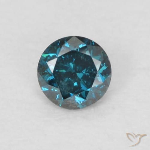 0.06ct Natural Azul Diamante, Redondo, VS