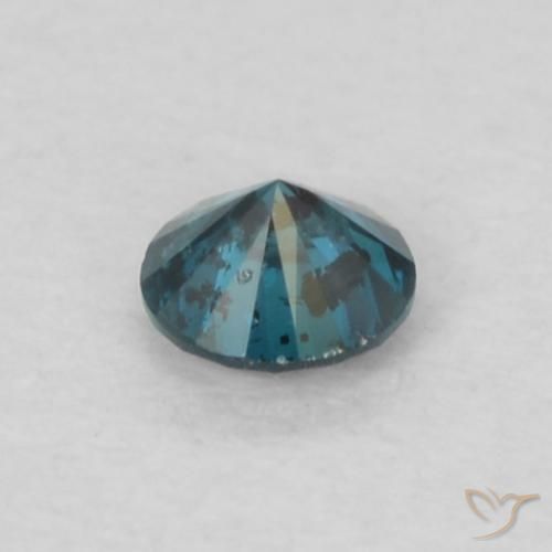 Diamante Azul natural de 0.06 ct, Redondo, VS