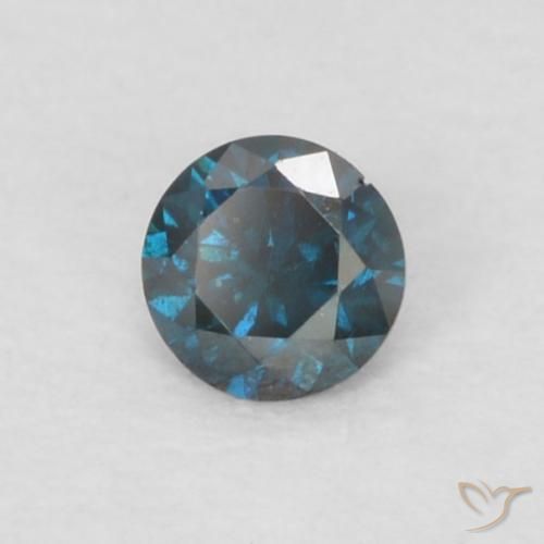 Diamante Azul natural de 0.05 ct, Redondo, VS