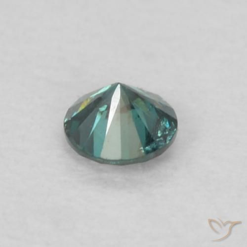Diamante Verde natural de 0.04 ct, Redondo, VS