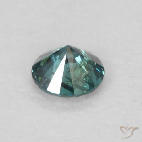 Diamante Verde natural de 0.06 ct, Redondo, VS-SI