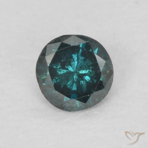 0.07ct Natural Azul Diamante, Redondo, VS-SI