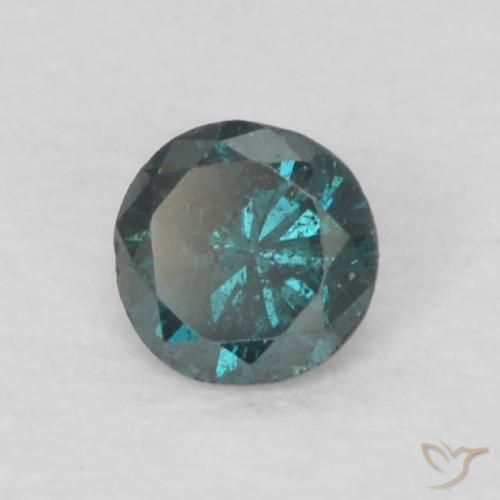 Diamante Azul natural de 0.07 ct, Redondo, VS-SI