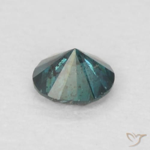 Diamante Azul natural de 0.07 ct, Redondo, VS-SI