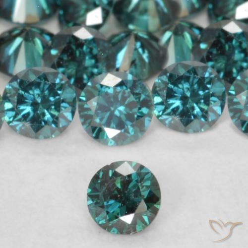 Diamante Verde natural de 0.06 ct, Redondo, VVS-VS
