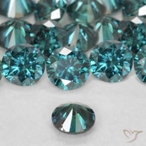 Diamante Verde natural de 0.06 ct, Redondo, VVS-VS