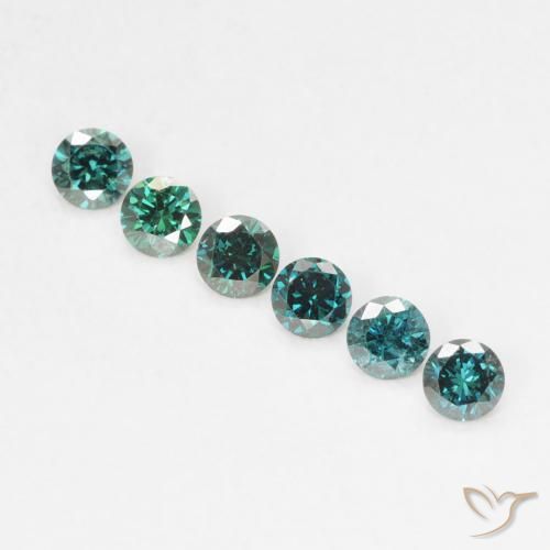 0.05ct Natural Verde Diamante, Redondo, VVS-VS