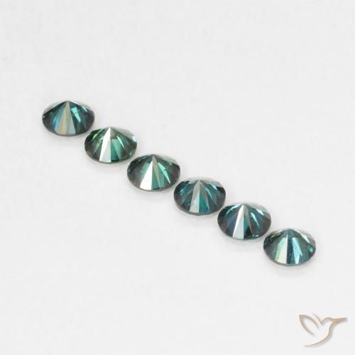 Diamante Verde natural de 0.05 ct, Redondo, VVS-VS