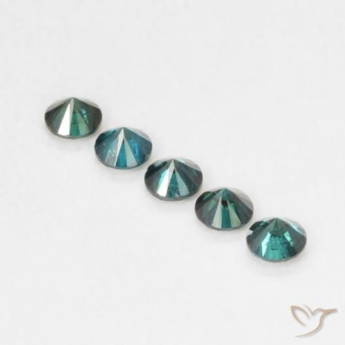 Diamante Verde natural de 0.05 ct, Redondo, VVS-VS