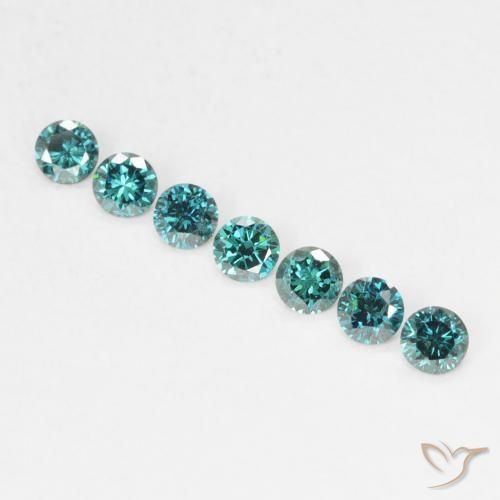 0.04ct Natural Verde Diamante, Redondo, VVS-VS