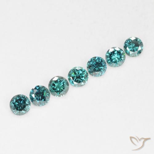 Diamante Verde natural de 0.04 ct, Redondo, VVS-VS