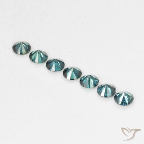 Diamante Verde natural de 0.04 ct, Redondo, VVS-VS