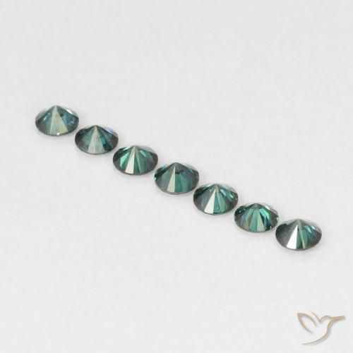 Diamante Verde natural de 0.04 ct, Redondo, VVS-VS
