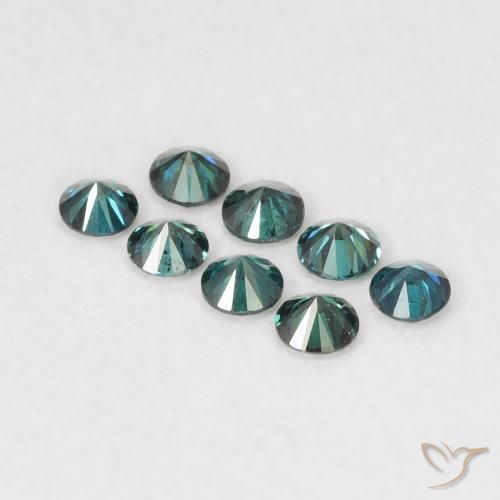Diamante Verde natural de 0.03 ct, Redondo, VVS-VS