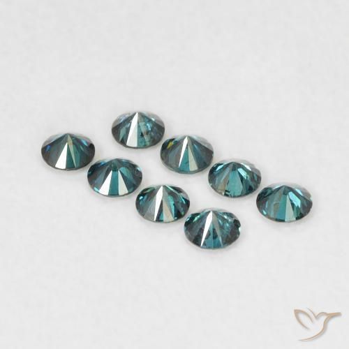 Diamante Verde natural de 0.03 ct, Redondo, VVS-VS
