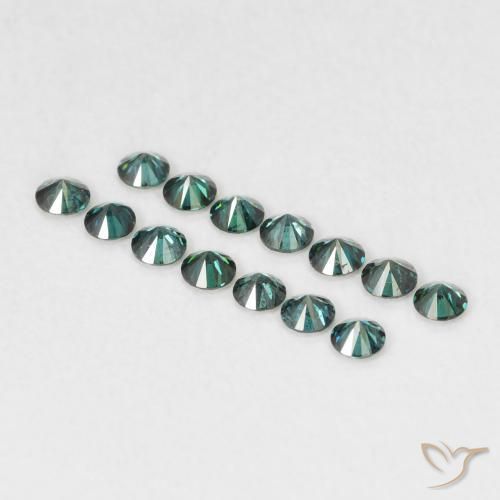 Diamante Verde natural de 0.03 ct, Redondo, VVS-VS