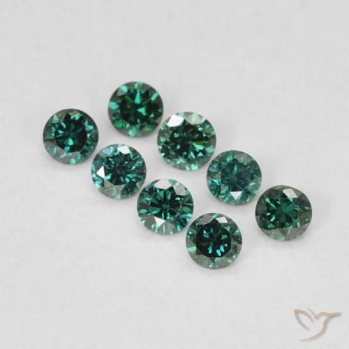 0.02ct Natural Verde Diamante, Redondo, VVS-VS