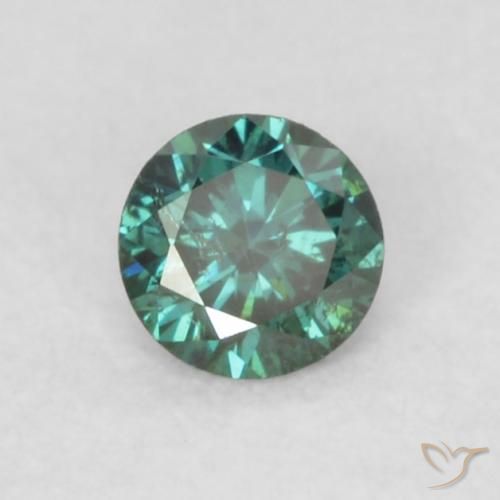 0.08ct Natural Verde Diamante, Redondo, VS