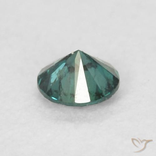 Diamante Verde natural de 0.08 ct, Redondo, VS
