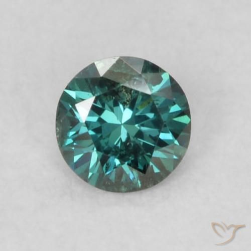 0.08ct Natural Verde Diamante, Redondo, VS