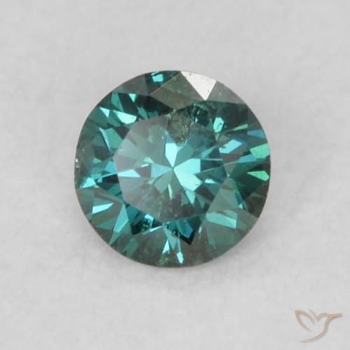 Diamante Verde natural de 0.08 ct, Redondo, VS