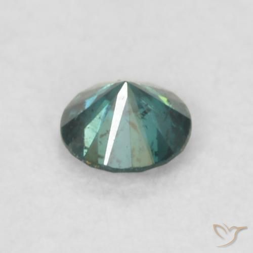 Diamante Verde natural de 0.07 ct, Redondo, VS