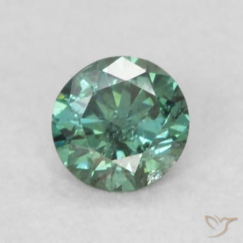 0.08ct Natural Verde Diamante, Redondo, VS