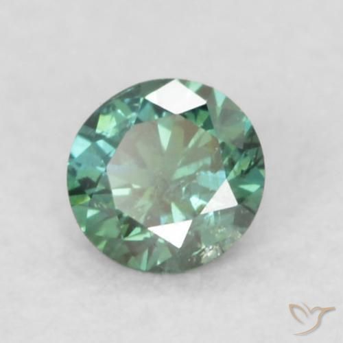 Diamante Verde natural de 0.08 ct, Redondo, VS