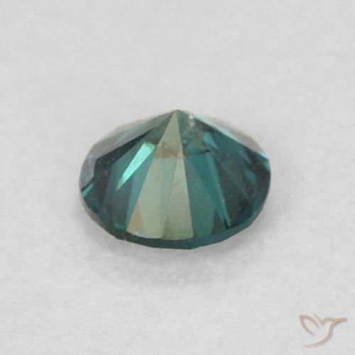 Diamante Verde natural de 0.08 ct, Redondo, VS