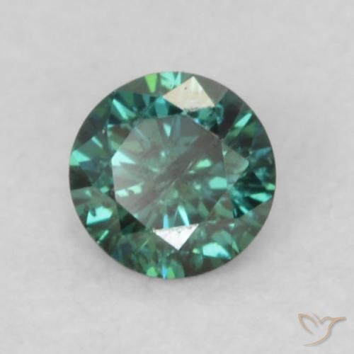 Diamante Verde natural de 0.09 ct, Redondo, VS