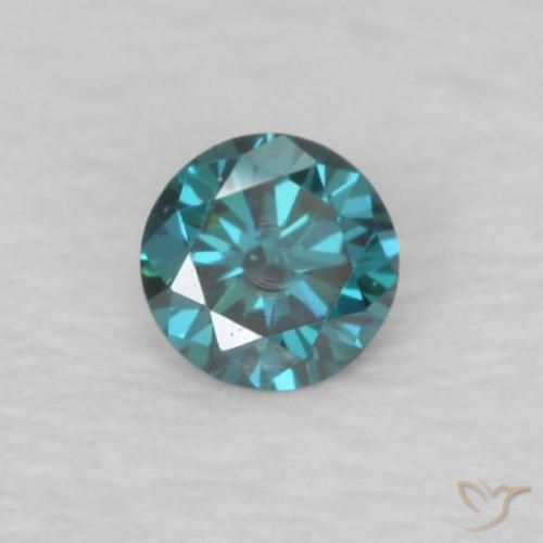 0.05ct Natural Azul Diamante, Redondo, VVS