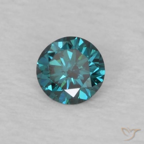 Diamante Azul natural de 0.05 ct, Redondo, VVS