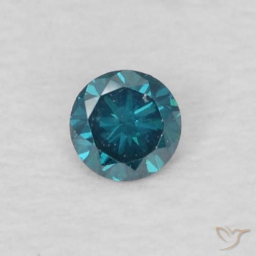 0.04ct Natural Azul Diamante, Redondo, VVS