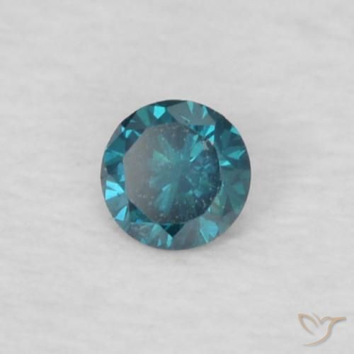 Diamante Azul natural de 0.04 ct, Redondo, VVS