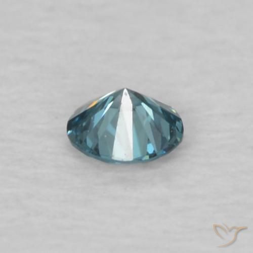 Diamante Azul natural de 0.04 ct, Redondo, VVS