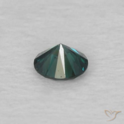 Diamante Verde natural de 0.03 ct, Redondo, VVS