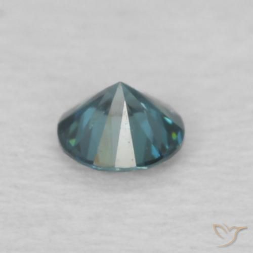 Diamante Azul natural de 0.05 ct, Redondo, VVS