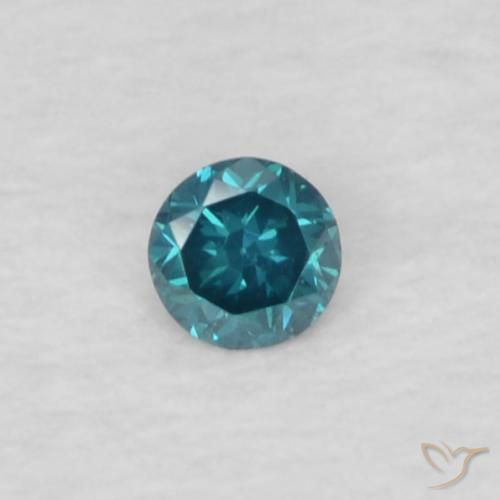 0.03ct Natural Azul Diamante, Redondo, VVS