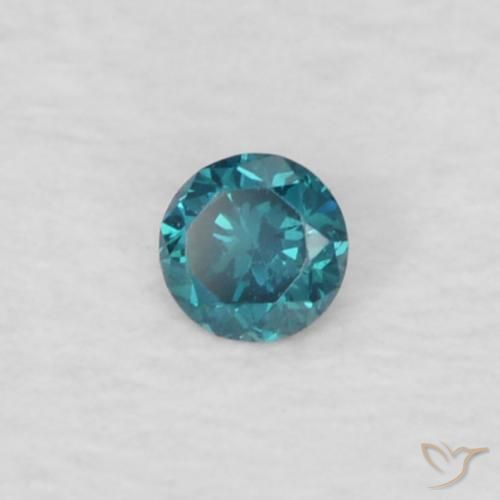 Diamante Azul natural de 0.03 ct, Redondo, VVS